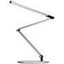 Gen 3 Silver Z-Bar Slim Daylight LED Touch Dimmer Modern Desk Lamp