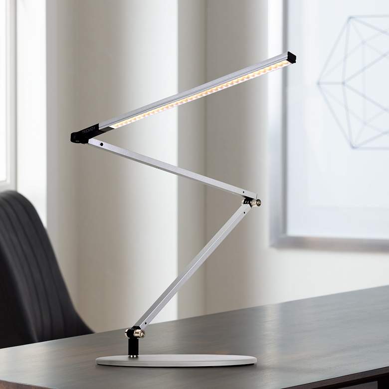 Image 1 Gen 3 Silver Z-Bar Slim Daylight LED Touch Dimmer Modern Desk Lamp