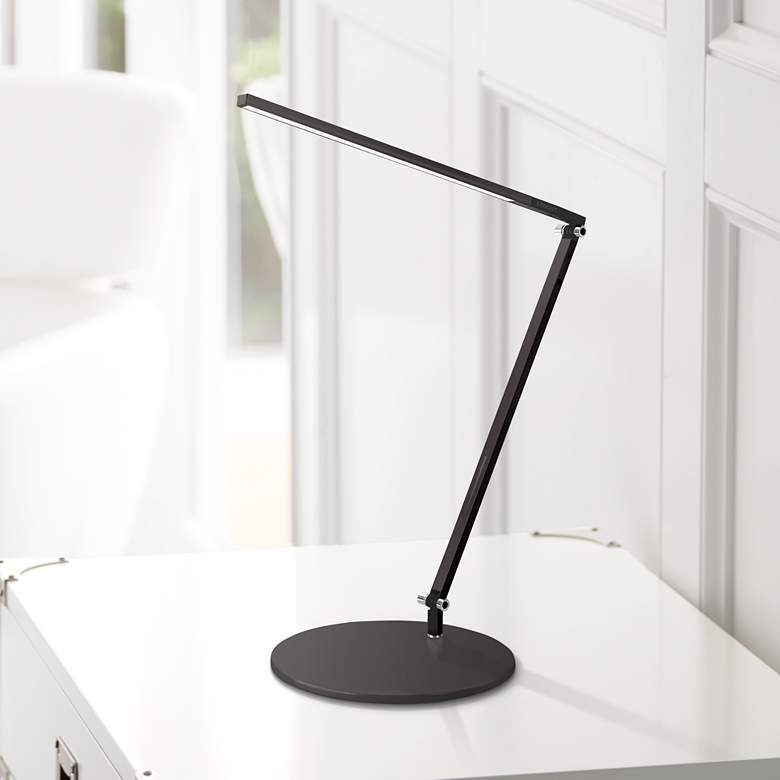 Image 1 Gen 3 Solo Mini Black Finish Warm LED Modern Desk Lamp with Touch Dimmer