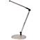 Gen 3 Solo Mini Silver Finish Warm LED Modern Desk Lamp with Touch Dimmer