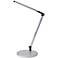 Gen 3 Solo Z-Bar Silver Daylight LED Modern Desk Lamp with Touch Dimmer