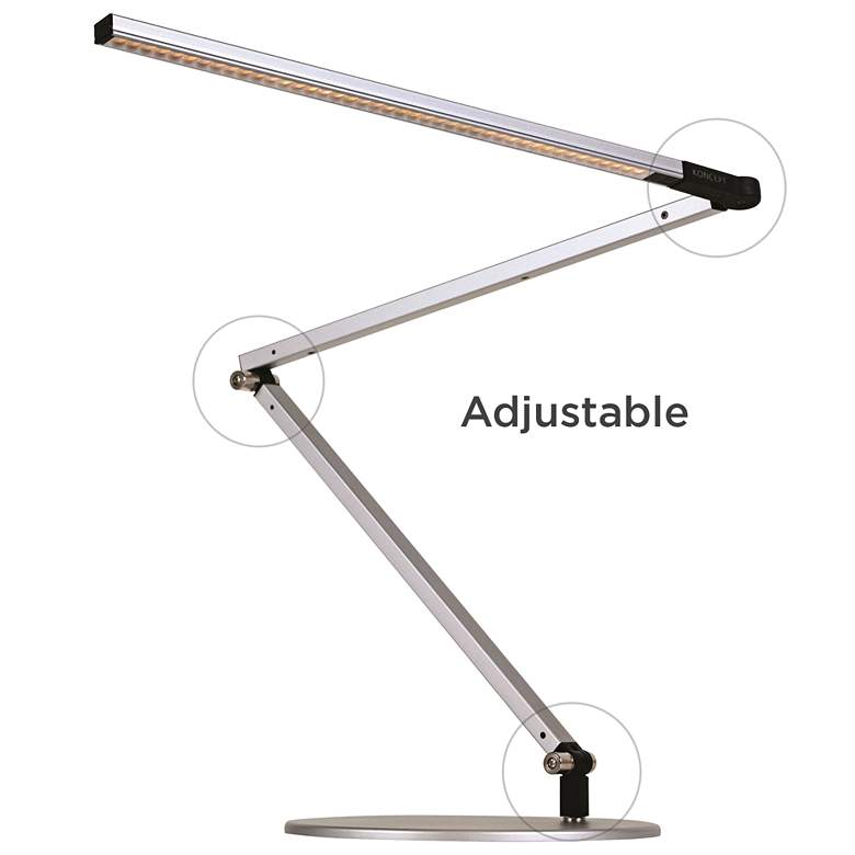 Image 6 Gen 3 Z-Bar Daylight LED Silver Finish Modern Desk Lamp with Touch Dimmer more views