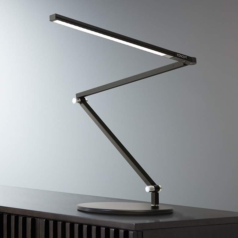 Image 1 Gen 3 Z-Bar Mini Daylight LED Black Finish Modern Touch Dimmer Desk Lamp