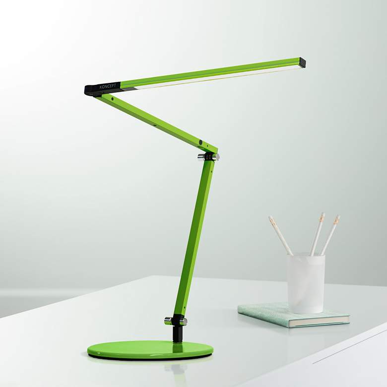 Image 1 Gen 3 Z-Bar Mini Warm LED Green Modern Desk Lamp with Touch Dimmer