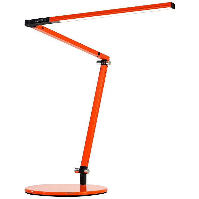 Image 2 Gen 3 Z-Bar Mini Warm LED Orange Finish Modern Desk Lamp with Touch Dimmer