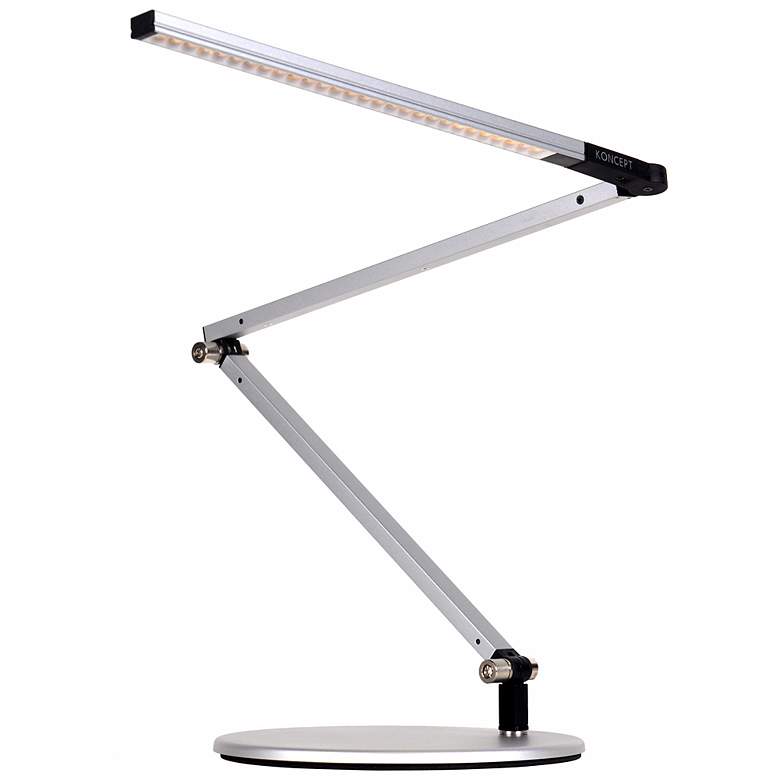 Image 2 Gen 3 Z-Bar Mini Warm LED Silver Finish Modern Desk Lamp with Touch Dimmer
