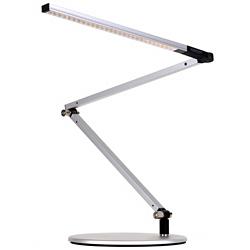Gen 3 Z-Bar Mini Warm LED Silver Finish Modern Desk Lamp with Touch Dimmer