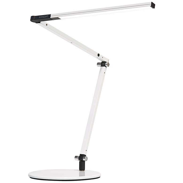 Image 2 Gen 3 Z-Bar Mini Warm LED White Finish Modern Desk Lamp with Touch Dimmer