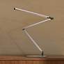 Gen 3 Z-Bar Silver Finish Warm LED Modern Desk Lamp with Touch Dimmer