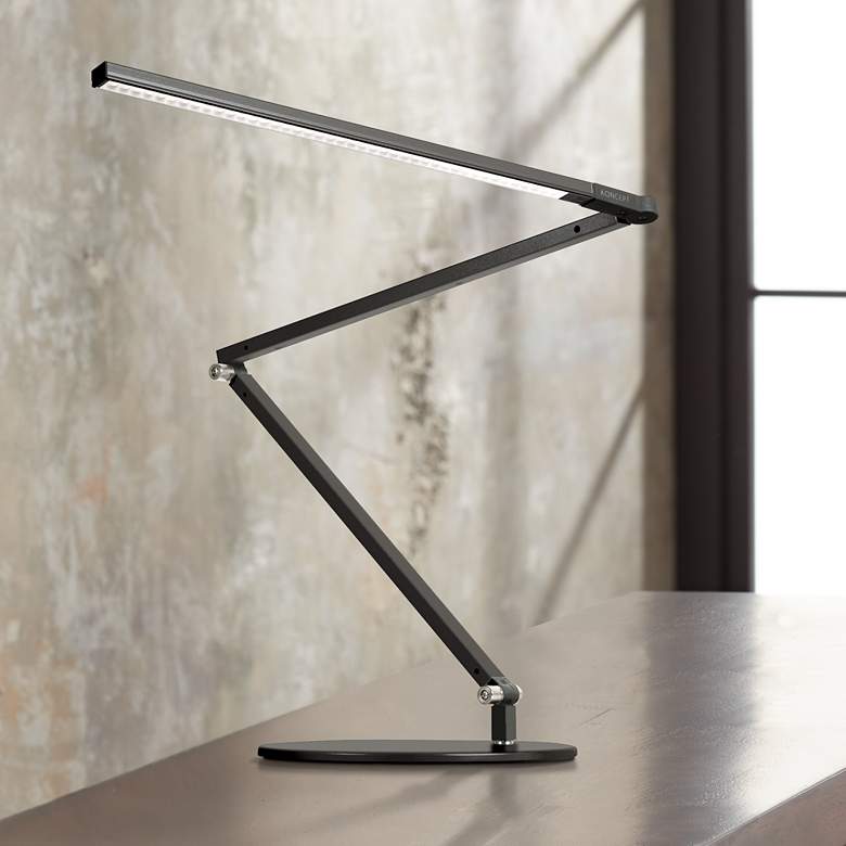 Image 1 Gen 3 Z-Bar Warm Light LED Black Finish Modern Desk Lamp with Touch Dimmer