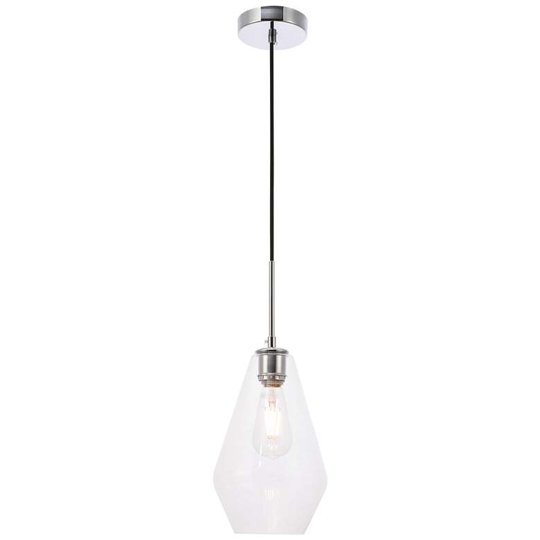 Image 1 Gene 1 Lt Chrome And Clear Glass Pendant