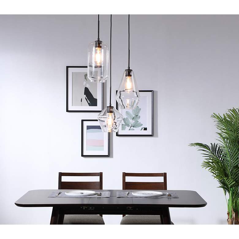 Image 3 Gene 17 1/4" Wide Black Multi-Light Pendant more views