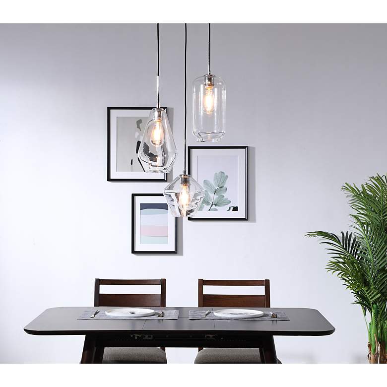 Image 2 Gene 17 1/4" Wide Chrome Multi-Light Pendant more views
