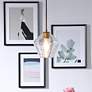 Gene 8" Wide Brass and Clear Glass Mini Pendant