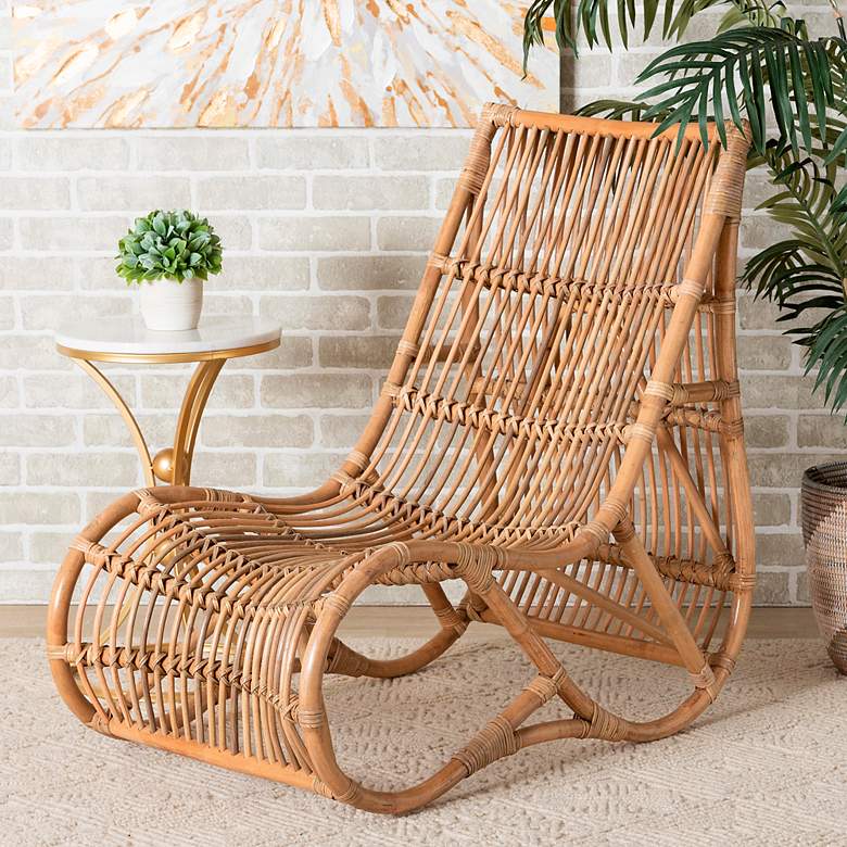 Image 1 Genera Natural Brown Rattan Lounge Chair