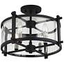 Generation Ethan 16 1/2" Wide Iron and Glass Open Round Ceiling Light