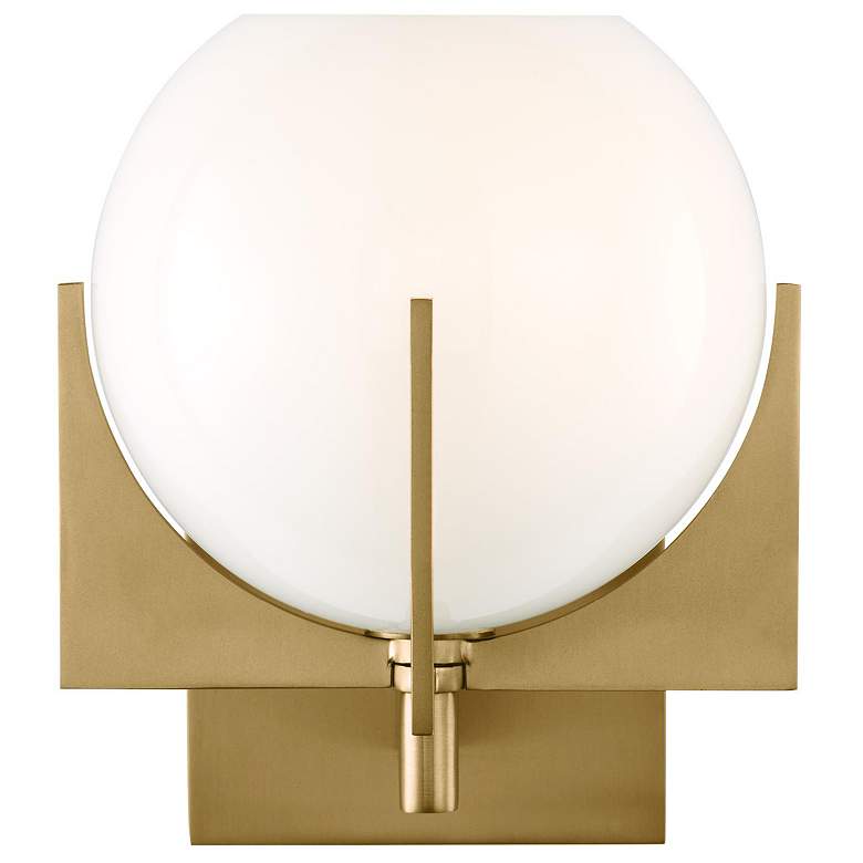 Image 2 Generation Lighting Abbott E12 T4 6.5" Brushed Brass Wall Sconce more views