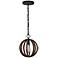 Generation Lighting Allier 10" Wide Weathered Oak Wood Mini Pendant