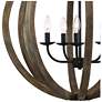 4_Generation Lighting Allier 26" Weathered Oak Wood Orb Pendant Light more views