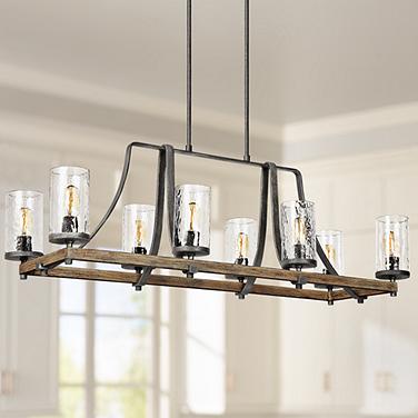 Generation Lighting Angelo 46" Weathered Oak Island Light Chandelier
