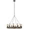 Generation Lighting Avenir 36" 12-Light Faux Wood Ring Chandelier