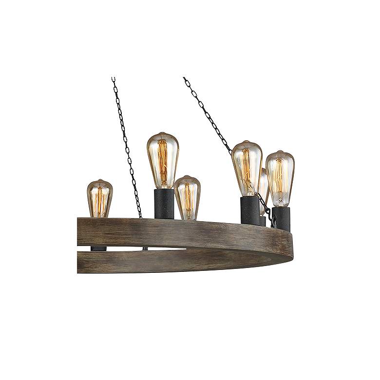 Image 3 Generation Lighting Avenir 36" 12-Light Faux Wood Ring Chandelier more views
