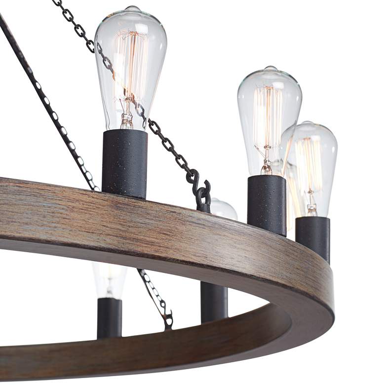 Image 4 Generation Lighting Avenir 60" 20-Light Weathered Oak Ring Chandelier more views