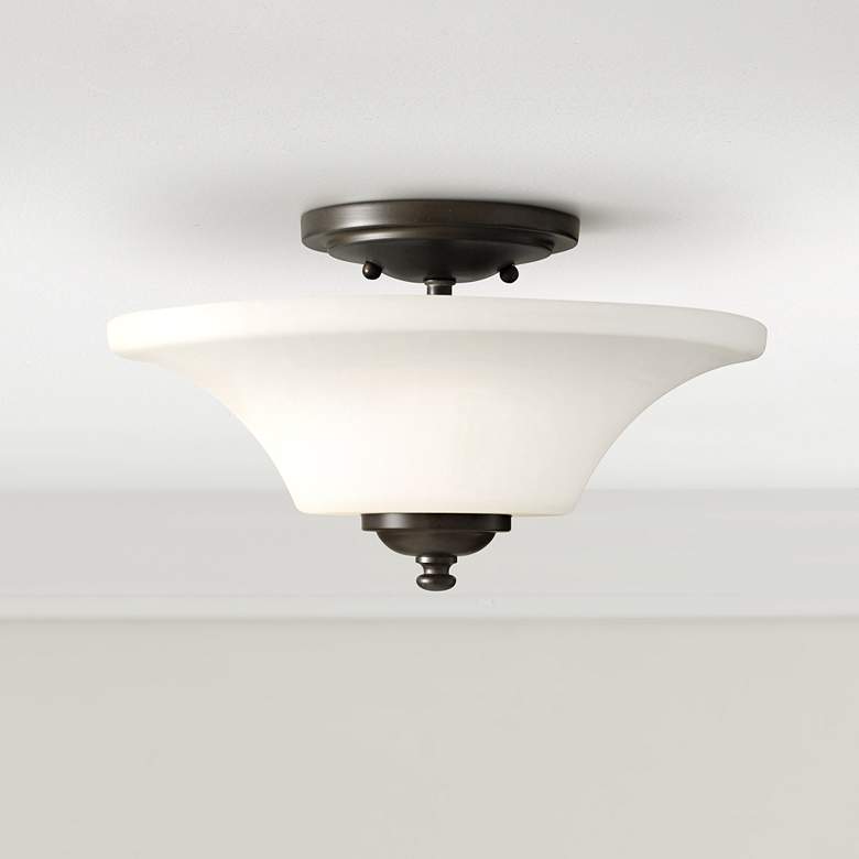 Image 1 Generation Lighting Barrington 13 inch Bronze Ceiling Fixture