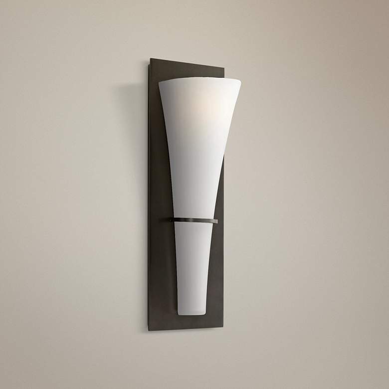 Image 1 Generation Lighting Barrington 15" High Bronze Wall Sconce