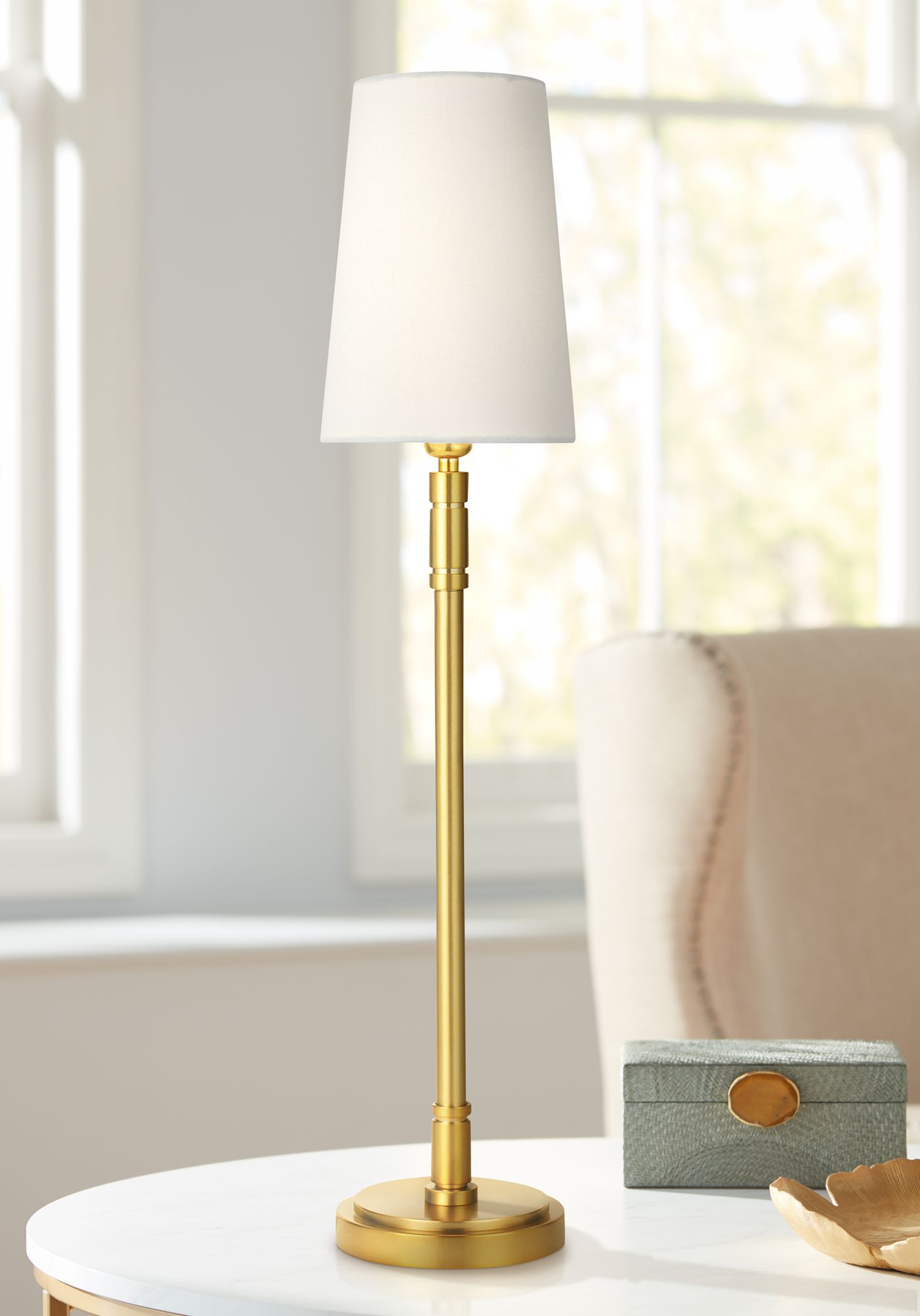Generation Lighting Beckham 27 1 4 Burnished Brass LED Table Lamp