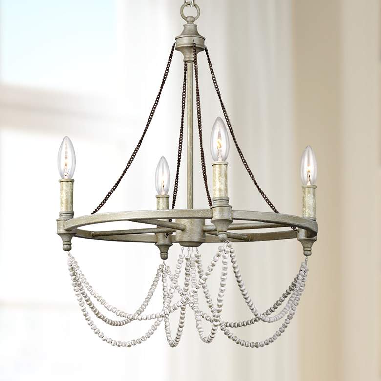 Image 1 Generation Lighting Beverly 18" French Washed Oak Ring Chandelier