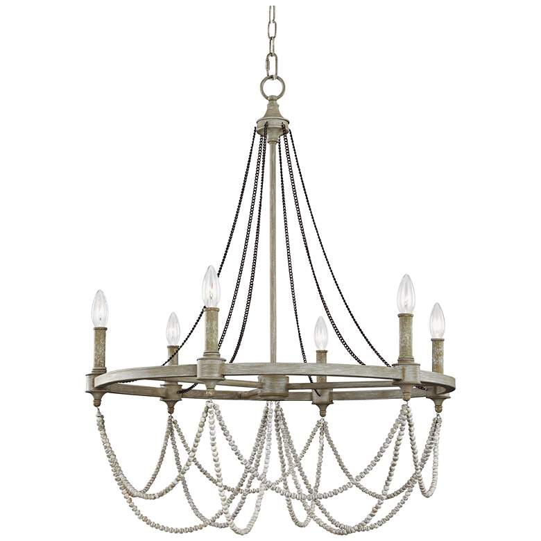 Image 2 Generation Lighting Beverly 28" Wide Washed Oak 6-Light Chandelier