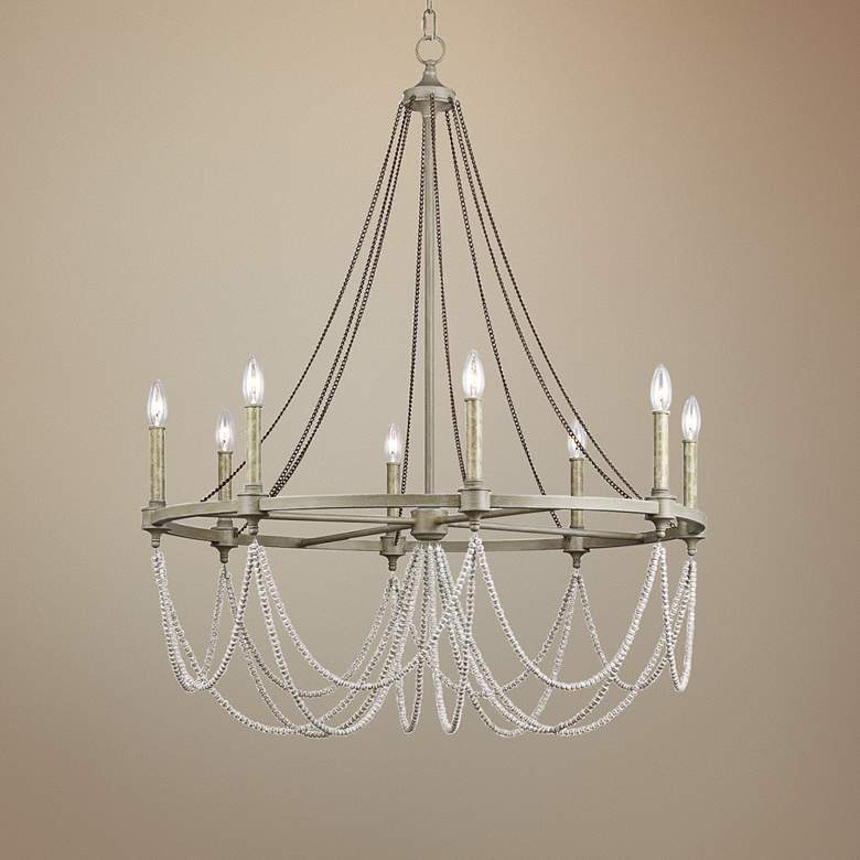 Image 1 Generation Lighting Beverly 36" French Washed Oak Ring Chandelier