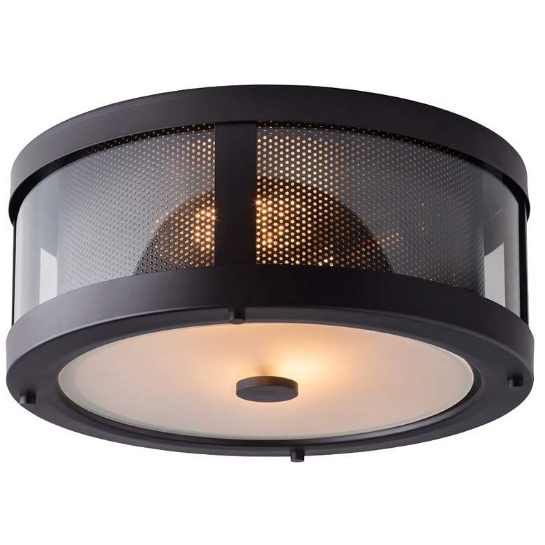 Image 1 Generation Lighting Bluffton 13 1/4"W Bronze Ceiling Light