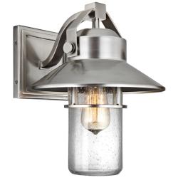 Generation Lighting Boynton 13" High Brushed Steel Outdoor Wall Light