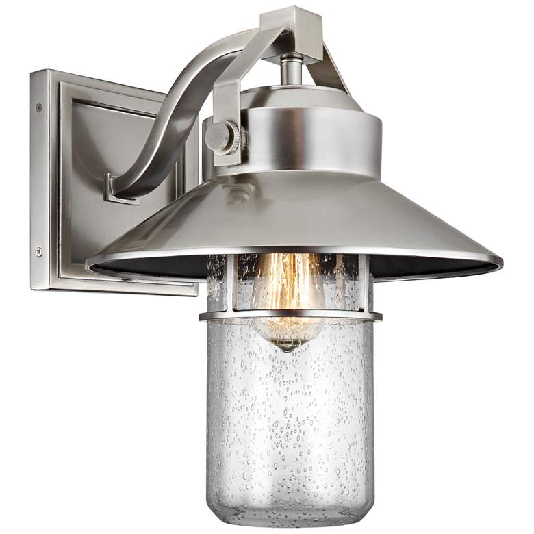 Image 2 Generation Lighting Boynton 15 1/2" Brushed Steel Outdoor Wall Light