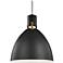 Generation Lighting Brynne 14" Wide Matte Black Dome LED Pendant Light