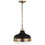 3_Generation Lighting Cadence 13" Wide Antique Brass Mini Pendant Light