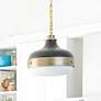 2_Generation Lighting Cadence 13" Wide Antique Brass Mini Pendant Light