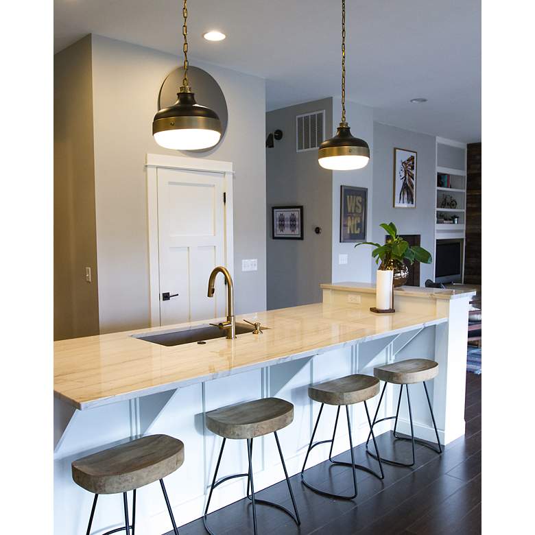 Image 6 Generation Lighting Cadence 13" Wide Antique Brass Mini Pendant Light more views