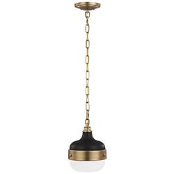 Generation Lighting Cadence 8" Wide Antique Brass Mini Pendant Light