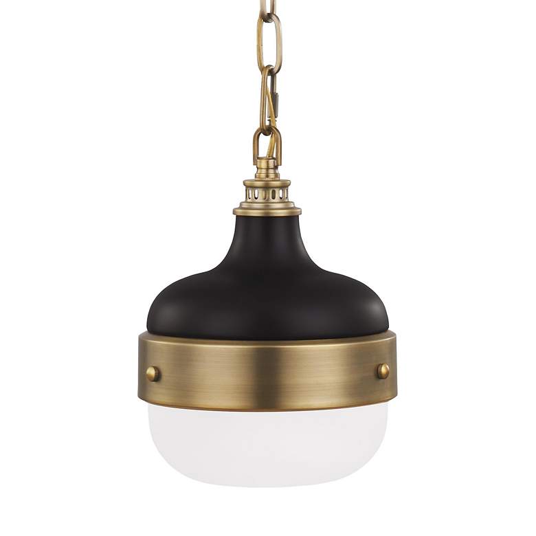 Image 3 Generation Lighting Cadence 8" Wide Antique Brass Mini Pendant Light more views