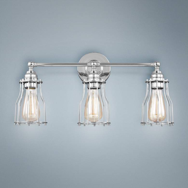 Image 1 Generation Lighting Calgary 22"W 3-Light Chrome Bath Light