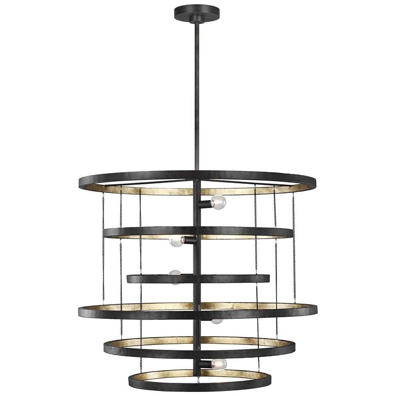 Image 1 Generation Lighting Celeste B10 30" Aged Iron Pendant