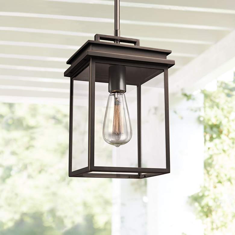 Image 1 Generation Lighting Chappman 13" Antique Bronze Outdoor Hanging Light