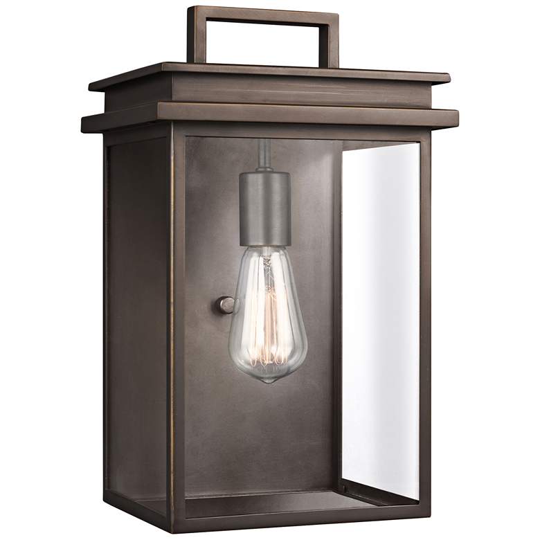 Image 1 Generation Lighting Chappman 14 3/4" Antique Bronze Outdoor Wall Light
