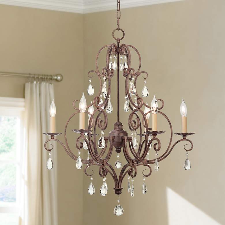 Image 1 Generation Lighting Chateau Mocha Bronze Crystal Chandelier