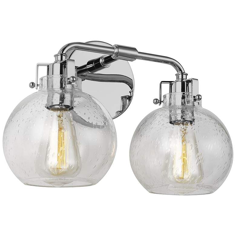 Image 2 Generation Lighting Clara 14 3/4" Wide Chrome 2-Light Wall Sconce