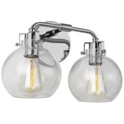 Generation Lighting Clara 14 3/4" Wide Chrome 2-Light Wall Sconce