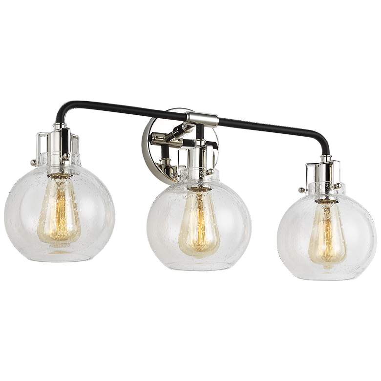 Image 2 Generation Lighting Clara 24"W Black 3-Light Bath Light